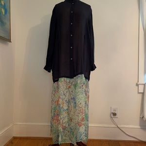 100% silk shear maxi by SILX. Romantic/bohemian